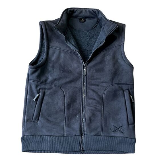 Moxie Equestrian Cavalero Techno-Suede Sherpa-Lined Vest -Men’s Size Large Navy - Picture 1 of 8